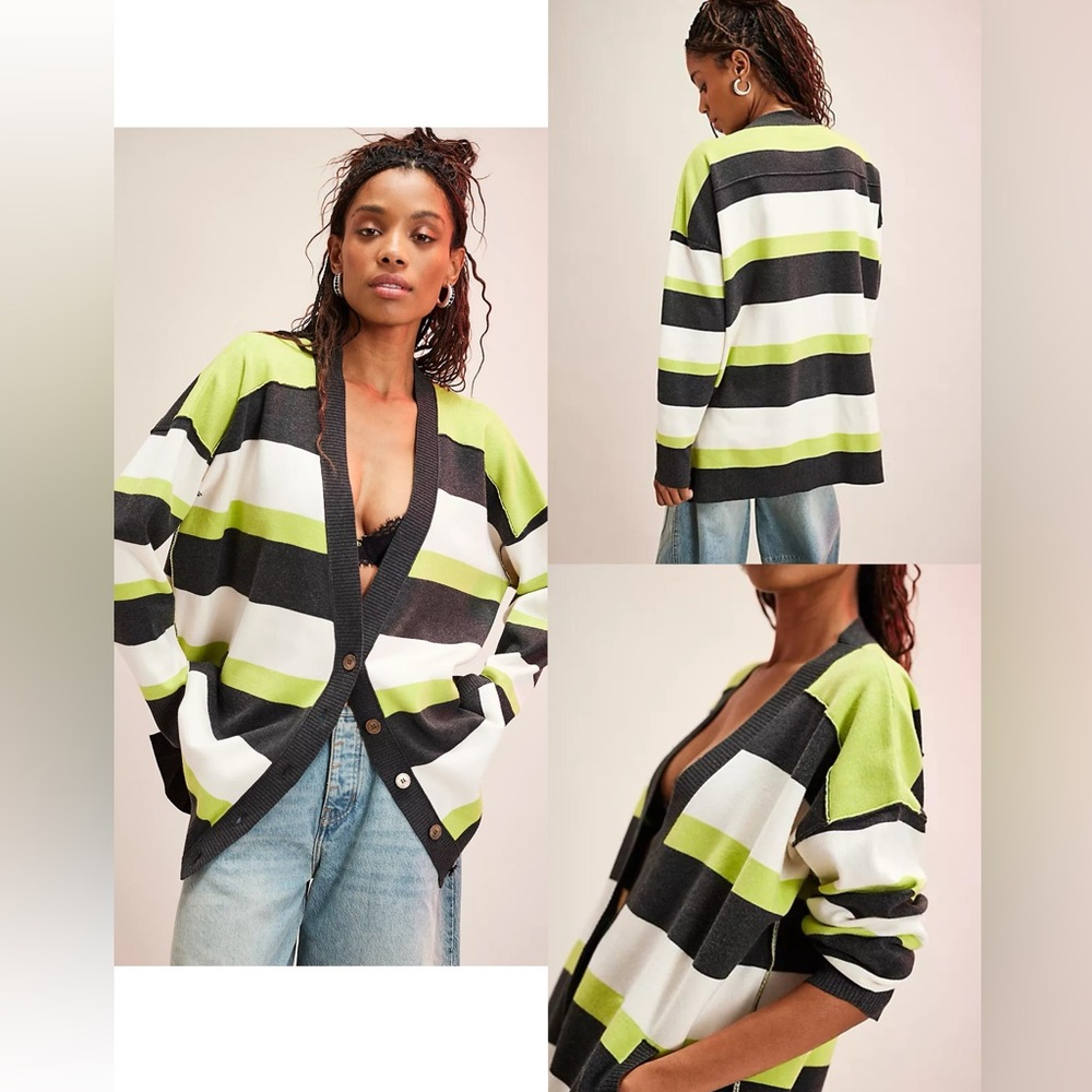 Free People League Of Her Own Cardigan size S NEW - Picture 1 of 8